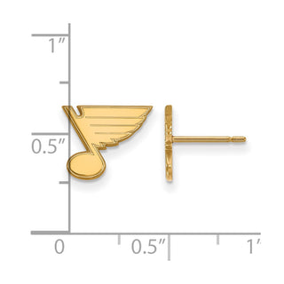 14k Gold NHL LogoArt St. Louis Blues Extra Small Post Earrings