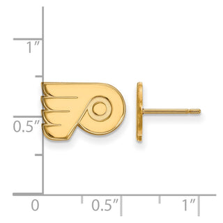 10k Gold NHL LogoArt Philadelphia Flyers Extra Small Post Earrings