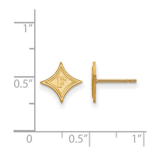 10k Gold LogoArt Furman University Extra Small Post Earrings