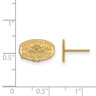 10k Gold LogoArt Jacksonville State University Extra Small Post Earrings