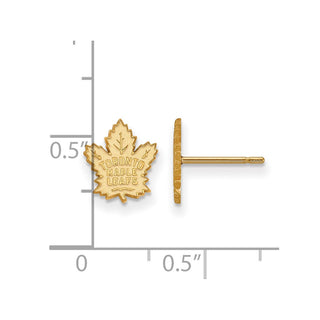 10k Gold NHL LogoArt Toronto Maple Leafs Extra Small Post Earrings