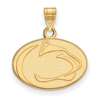 Sterling Silver Gold-plated LogoArt Penn State University Lion Small Pendant