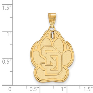 10k Gold LogoArt University of South Dakota Extra Large Pendant