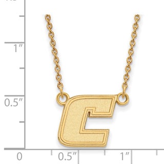 14k Gold LogoArt University of Tennessee at Chattanooga Letter C Small Pendant 18 inch Necklace
