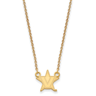 14k Yellow Gold LogoArt Vanderbilt University Small Pendant w/Necklace