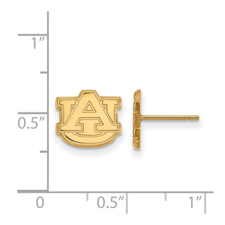 14k Gold LogoArt Auburn University A-U Extra Small Post Earrings