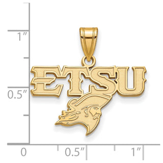 10K Gold LogoArt East Tennessee State U. Medium Pendant