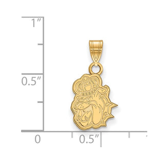 10k Gold LogoArt James Madison University Duke Dog Small Pendant