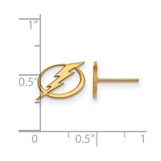 14k Gold NHL LogoArt Tampa Bay Lightning Extra Small Post Earrings