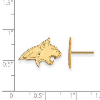 10k Gold LogoArt Montana State University Bobcat Small Post Earrings