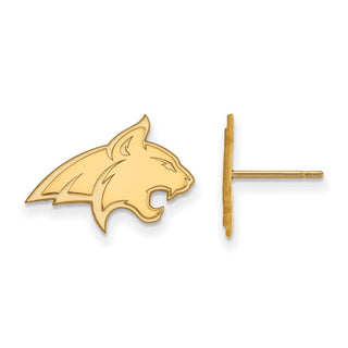 14k Gold LogoArt Montana State University Bobcat Small Post Earrings