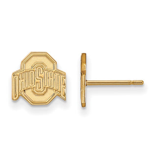 10k Gold LogoArt The Ohio State University Extra Small Post Earrings