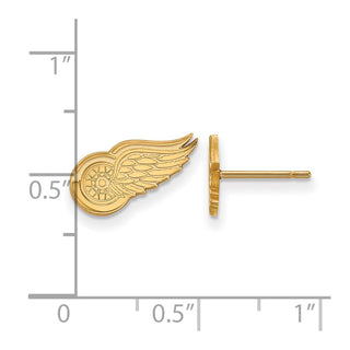 10k Gold NHL LogoArt Detroit Red Wings Extra Small Post Earrings
