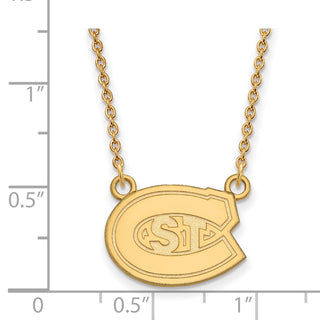 10k Gold LogoArt St. Cloud State University Small Pendant 18 inch Necklace