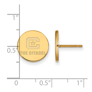 10k Yellow Gold LogoArt The Citadel Small Post Earrings