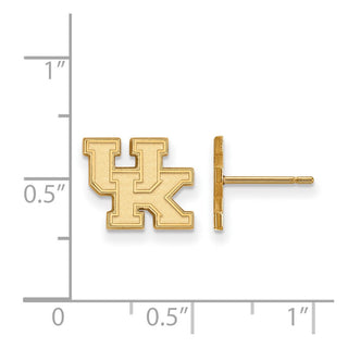 10k Gold LogoArt University of Kentucky U-K Extra Small Post Earrings