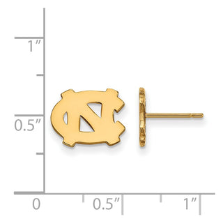 10k Gold LogoArt University of North Carolina N-C Extra Small Post Earrings