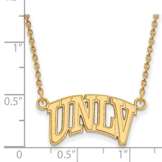 10k Gold LogoArt University of Nevada-Las Vegas U-N-L-V Small Pendant 18 inch Necklace