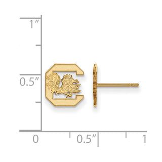 14k Gold LogoArt University of South Carolina Extra Small Post Earrings