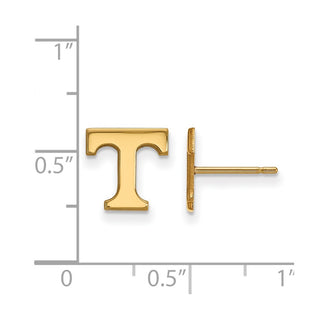14k Gold LogoArt University of Tennessee Letter T Extra Small Post Earrings