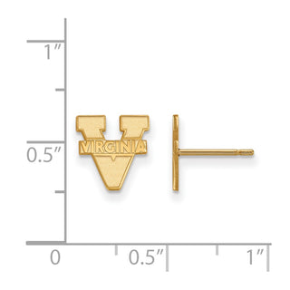 10k Gold LogoArt University of Virginia Extra Small Post Earrings