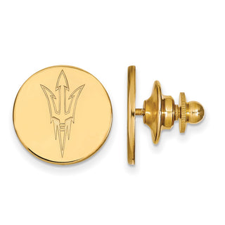 Sterling Silver Gold-plated LogoArt Arizona State University Pitchfork Lapel Pin