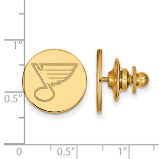 Sterling Silver Gold-plated NHL LogoArt St. Louis Blues Lapel Pin