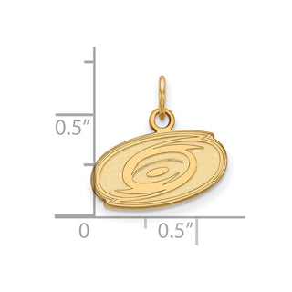 10k Gold NHL LogoArt Carolina Hurricanes Extra Small Pendant