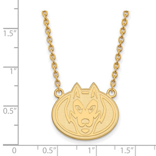 10k Gold LogoArt St. Cloud State University Husky Large Pendant 18 inch Necklace