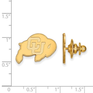 14k Gold LogoArt University of Colorado Buffalo Lapel Pin