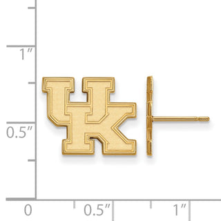 14k Gold LogoArt University of Kentucky U-K Small Post Earrings