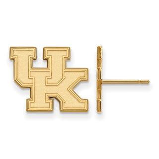 14k Gold LogoArt University of Kentucky U-K Small Post Earrings