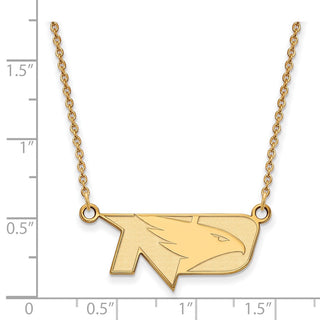 10k Gold LogoArt University of North Dakota Small Pendant 18 inch Necklace