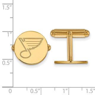 14k Gold NHL LogoArt St. Louis Blues Cuff Links