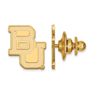 Sterling Silver Gold-plated LogoArt Baylor University Bears Lapel Pin