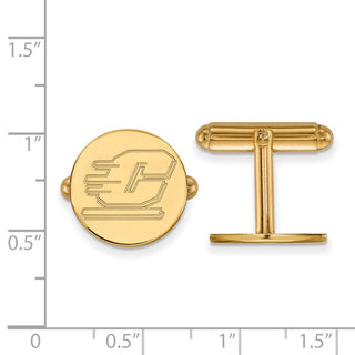 14k Gold LogoArt Central Michigan University Letter C Cuff Links