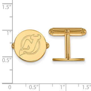 14k Gold NHL LogoArt New Jersey Devils Cuff Links