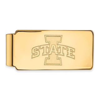 Sterling Silver Gold-plated LogoArt Iowa State University Money Clip