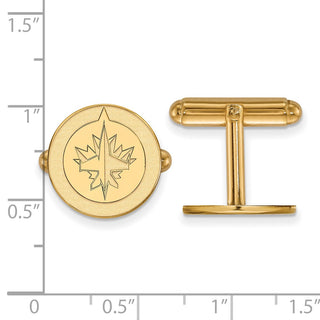 14k Gold NHL LogoArt Winnipeg Jets Cuff Links