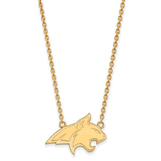10k Gold LogoArt Montana State University Bobcat Large Pendant 18 inch Necklace