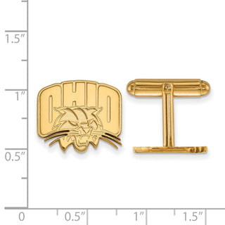 Sterling Silver Gold-plated LogoArt Ohio University Cuff Links