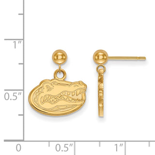 14k Gold LogoArt University of Florida Dangle Ball Post Earrings