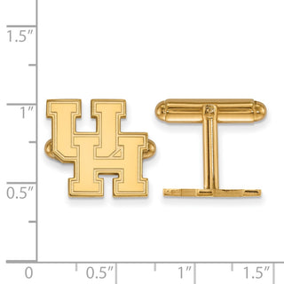 14k Gold LogoArt University of Houston U-H Cuff Links