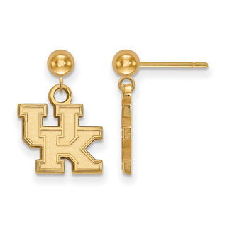 14k Gold LogoArt University of Kentucky U-K Dangle Ball Post Earrings