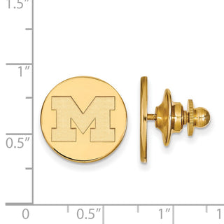 14k Gold LogoArt University of Michigan Letter M Lapel Pin