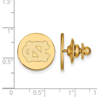 Sterling Silver Gold-plated LogoArt University of North Carolina N-C Lapel Pin