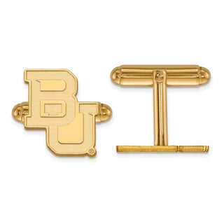Sterling Silver Gold-plated LogoArt Baylor University Bears Cuff Links