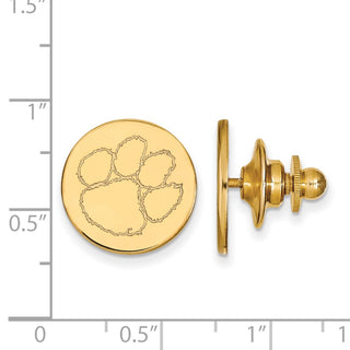14k Gold LogoArt Clemson University Tiger Paw Lapel Pin