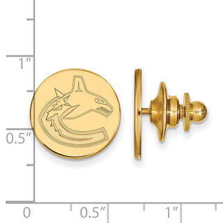 Sterling Silver Gold-plated NHL LogoArt Vancouver Canucks Lapel Pin