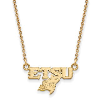 10K Gold LogoArt East Tennessee State U. Small Necklace
